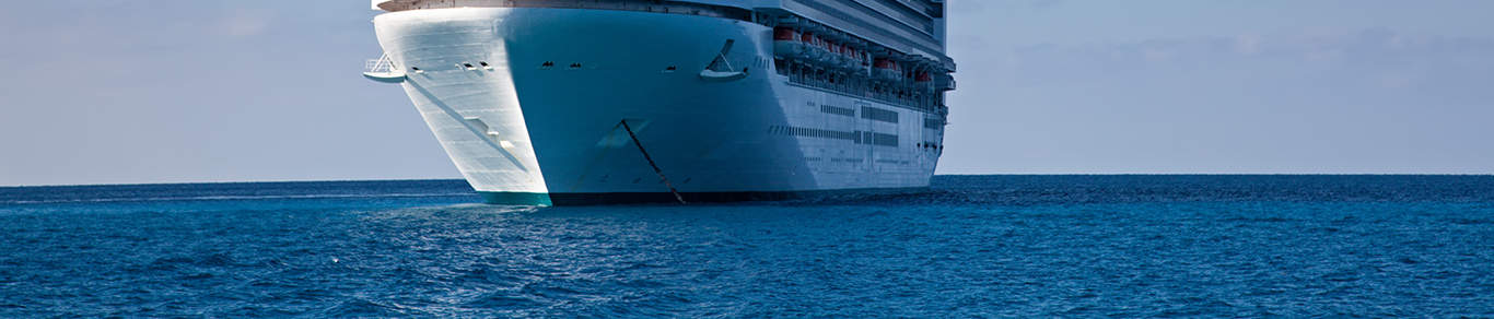 Cruise Ship Anchored in Caribbean Sea