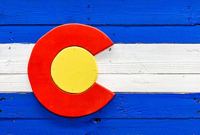 Handmade flag of Colorado state from wood and painted | How Happy are Coloradans?